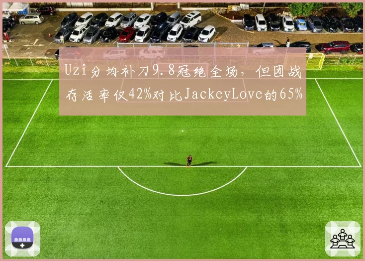 Uzi分均补刀9.8冠绝全场，但团战存活率仅42%对比JackeyLove的65%成致命伤