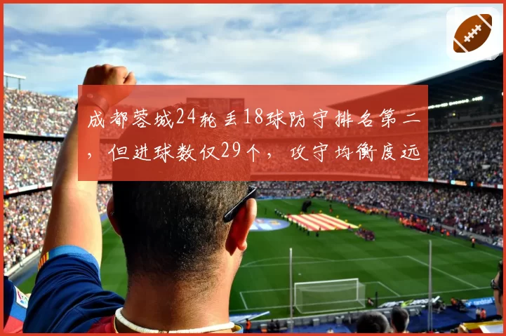 成都蓉城24轮丢18球防守排名第二,但进球数仅29个,攻守均衡度远超浙江队